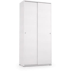 Dmora - Armoire Dalia, Armoire avec 2 portes coulissantes et 4 étagères, Mobilier de chambre polyvalent moderne, Fabriqué en Italie, Cm 90x45h195,