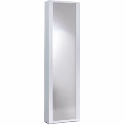 SHOE RACK - Meuble d'entrée polyvalent avec porte miroir, Meuble à chaussures moderne avec 7 étagères, 100% Made in Italy, 50 ...