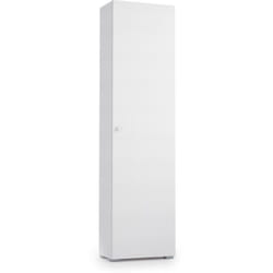 Dmora - Armoire polyvalente Fiordaliso, Armoire linéaire avec 1 porte et 7 étagères, Colonne d'entrée ou de salle de bain, Range - chaussures
