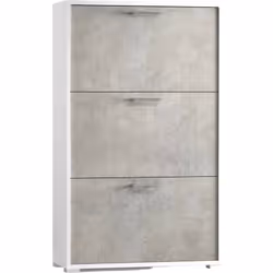 MEUBLE À CHAUSSURES IRIS -Meuble d'entrée polyvalent avec 3 portes abattantes, Meuble à chaussures moderne, Fabriqué en Itali ...