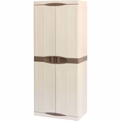 ARMOIRE POLYVALENTE - Armoire polyvalente à deux portes avec quatre étagères réglables avec structure surélevée sur pieds, en ...
