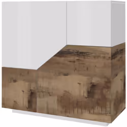 BUFFET MODERNE: Buffet design pouvant servir de meuble de salon ou de buffet, buffet moderne à deux portes battantes géométri ...