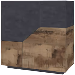 BUFFET MODERNE: Buffet design pouvant servir de meuble de salon ou de buffet, buffet moderne à deux portes battantes géométri ...