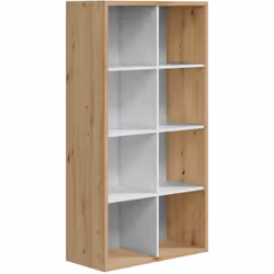 LIBRAIRIE SACRAMENTO - Bibliothèque réversible à 8 compartiments, Meuble TV multiposition, cm 72x33h137, Noeud effet chêne et ...