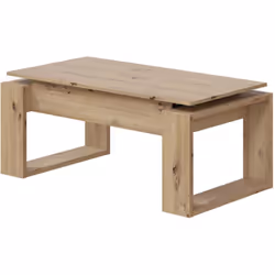 TABLE BASSE - Table basse avec plateau èlèvateur, Table basse de salon, 105x55h45/56 cm, Chène nouè. STRUCTURE ET UTILISATION ...