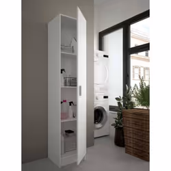 ARMOIRE À USAGES MULTIPLES CLEARWATER - Armoire auxiliaire avec 1 porte, Armoire à chaussures avec étagères, Range-chaussures ...