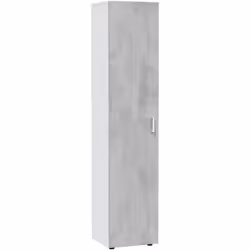 Description générale Armoire à usages multiples DMANA, armoire auxiliaire moderne avec 1 porte et 3 étagères, dimensions : 41 ...