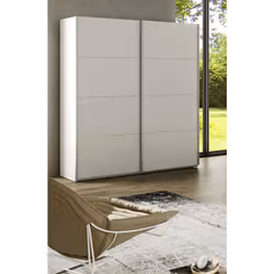 VESTIAIRE PONCE - Armoire de chambre à 2 portes coulissantes, Armoire avec tringle à vêtements et 2 étagères, cm 150x60h200, ...
