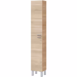 ARMOIRE À COLONNES - Meuble de salle de bain avec 2 portes, Armoire murale avec 2 étagères, 30x25h182 cm, Chêne. STRUCTURE ET ...