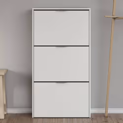 MEUBLE À CHAUSSURES ESCONDIDO - Meuble à chaussures avec 3 portes battantes, Armoire à double capacité pouvant contenir jusqu ...