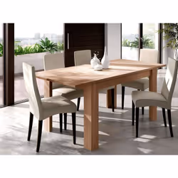 TABLE À RALLONGE DILICI - Console extensible pour salle à manger, Table de cuisine ouvrante avec rallonge, cm 140/190x90h78,  ...