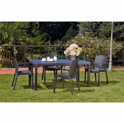 Description générale Ensemble de 4 chaises d'extérieur DNARDIN, idéales pour votre jardin ou terrasse. Ces chaises au design  ...