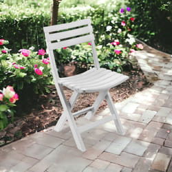 Dmora - Chaise d'extérieur pliante, Made in Italy, 44 x 41 x 78 cm, couleur Blanc