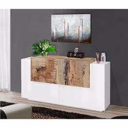 Buffet Muscari 160 x 45 x h86 cm blanc brillant érable