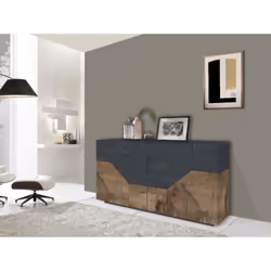 BUFFET MODERNE: Buffet design pouvant être utilisé comme meuble de salon ou buffet, buffet moderne à quatre portes battantes  ...