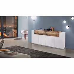 BUFFET MODERNE : Buffet design pouvant servir de meuble TV de salon, buffet moderne à cinq portes de tailles différentes - En ...