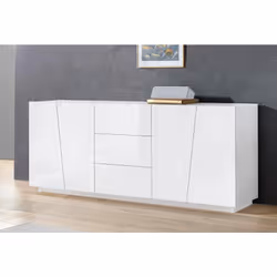 BUFFET MODERNE : Buffet design pouvant servir de meuble TV de salon, buffet moderne à quatre portes et trois tiroirs dans la  ...