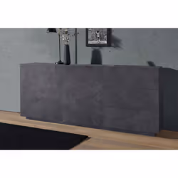 BUFFET MODERNE : Buffet design pouvant servir de meuble TV de salon, buffet moderne à deux portes et trois tiroirs - Entièrem ...