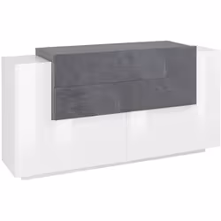 BUFFET MODERNE : Buffet design pouvant servir de meuble TV de salon, buffet moderne avec deux portes et quatre tiroirs dans l ...