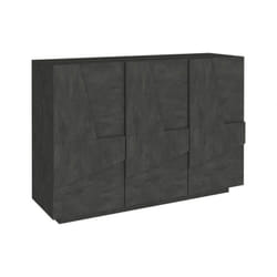 Dmora - Meuble d'entrée Dcircat, Hall d'entrée multifonctionnel moderne, Meuble polyvalent pour hall d'entrée, 100% Made in Italy, cm 121x38h86, Slate