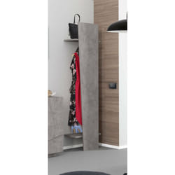 Dmora - Porte-manteau vertical, Made in Italy, avec tube pour vêtements, deux étagères, Meubles pour couloir, Hall d'entrée moderne,50x30h200 cm,