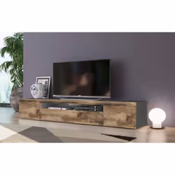 Description générale Meuble TV DMARSO - Buffet bas de salon avec 3 portes, 100% Made in Italy, dimensions 200x40x37 cm, en Ar ...