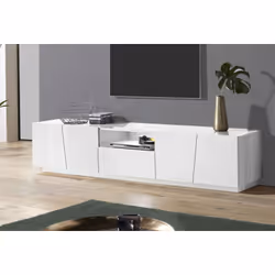 MEUBLE TV POUR MEUBLE DE SALON: Meuble TV de salon de style moderne avec quatre portes, un tiroir dans la partie centrale et  ...