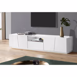 Description générale Meuble TV DLORI - Buffet bas de salon, base meuble TV, 100% Made in Italy, dimensions 220x43x46 cm, fini ...