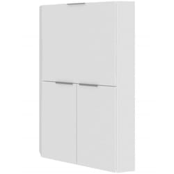 Dmora - Bureau Ddorva, Meuble polyvalent avec étagères et plan de travail, Table de bureau polyvalente, Bureau gain de place multiposition, 100% Made