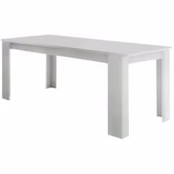 TABLE EXTENSIBLE - Console extensible jusqu'à 10 places, Console extensible 100% Made in Italy, 140/190x90h75 cm, Mélèze blan ...