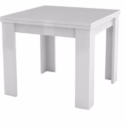 TABLE EXTENSIBLE - Console d'appoint de cuisine, Table extensible, 100% Made in Italy, 90x90h75 cm, Blanc brillant. STRUCTURE ...