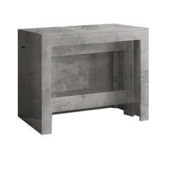 Dmora - Table à rallonge Dguigo, Console extensible jusqu'à 12 places, Table avec support d'extension, 100% Made in Italy, cm 51/300x90h77, Slate