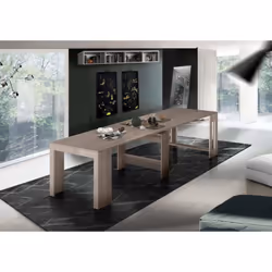 TABLE DE REPAS EXTENSIBLE : Console de salon élégante et pratique pouvant se transformer en table de repas élégante grâce à l ...