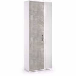 ÉTAGÈRE À CHAUSSURES - Meuble d'entrée polyvalent avec porte miroir, Meuble à chaussures moderne avec 6 étagères, 100% Made i ...