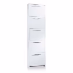MEUBLE À CHAUSSURES DAFNE -Meuble d'entrée polyvalent à 5 portes, Meuble à chaussures moderne avec étagères, Fabriqué en Ital ...