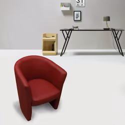 Description générale Fauteuil rouge élégant et confortable, idéal pour votre salon ou votre chambre. Parfait pour une utilisa ...