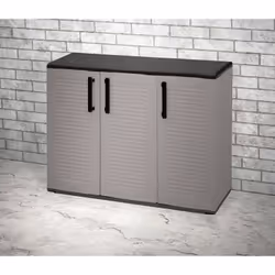 Description générale Armoire polyvalente avec deux portes et trois étagères internes réglables, idéale pour optimiser l'espac ...