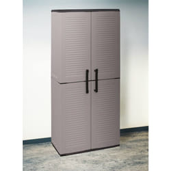 Dmora - Armoire polyvalente extérieure ou intérieure, mobile 2 portes et 3 niveaux de polypropylène ajustables, 100% Made in Italy, 68x37h163 cm,