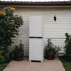 ARMOIRE POLYVALENTE - Armoire polyvalente avec une porte et deux étagères internes avec structure surélevée sur pieds, entièr ...