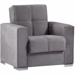 CANAPÉ JOSE - Fauteuil conteneur pour salon convertible en lit, Fauteuil relax en tissu rembourré avec ouverture clic-clac, C ...