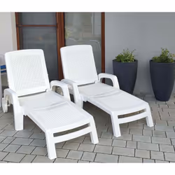 BAIN AU SOLEIL SATURNO - Bain de soleil Saturno, chaise longue de jardin réglable avec accoudoirs, chaise longue d'extérieur, ...