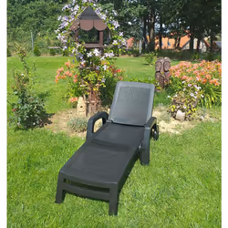 BAIN AU SOLEIL SATURNO - Bain de soleil Saturno, chaise longue de jardin réglable avec accoudoirs, chaise longue d'extérieur, ...