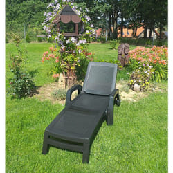 Dmora - Bain au soleil Saturno, Bain au soleil de jardin réglable avec accoudoirs, Chaise longue d'extérieur, 100% Made in Italy, Cm 190x46h70,