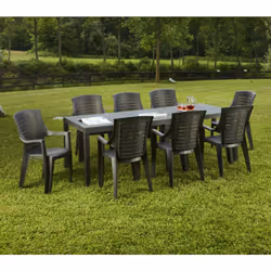 Description générale Table de jardin extensible effet rotin, 100% Made in Italy, idéale pour meubler votre espace extérieur a ...