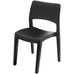 Chaise d'extérieur Tropea, Chaise pour table à manger, Fauteuil d'extérieur, Siège de jardin, 100% Made in Italy, 50x51h82 Cm, Anthracite - Dmora