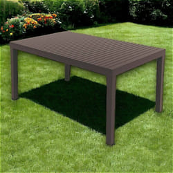 Dmora - Table d'extérieur Danastas, Table à manger rectangulaire, Table de jardin polyvalente, 100% Made in Italy, 150x90h72 Cm, Anthracite