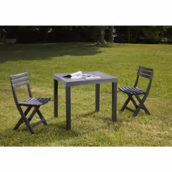 SET SALON D’EXTÉRIEUR ORTISEI - ensemble intérieur et extérieur Pic Nic, 100% Made in Italy, Anthracite. STRUCTURE ET UTILISA ...
