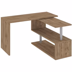 BUREAU DASCAGN - Bureau d'angle support PC, Table de bureau polyvalente, Bureau gain de place multiposition, 100% Made in Ita ...