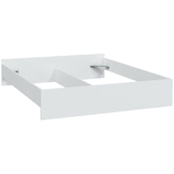 Lit double Dors, Cadre de lit double, Structure pour chambre à coucher adaptée au matelas 190x160, 166x196h40 cm, Blanc - Dmora