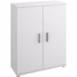 ARMOIRE POLYVALENTE À 2 PORTES - armoire à chaussures multifonctionnelle, armoire de rangement, 61x35h80 cm, blanc. STRUCTURE ...